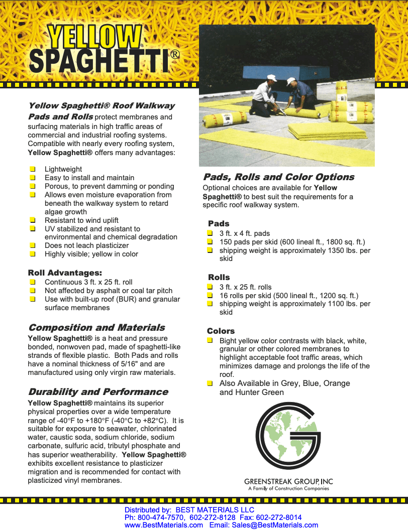 Yellow Non-Penetrating Mats